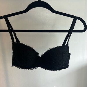 Victoria's Secret Black Floral Underwire Bra